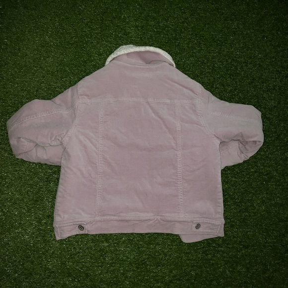 Forever 21 Lavender Purple Sherpa Jacket High Collar w/Pockets Size S H1 - Picture 7 of 7